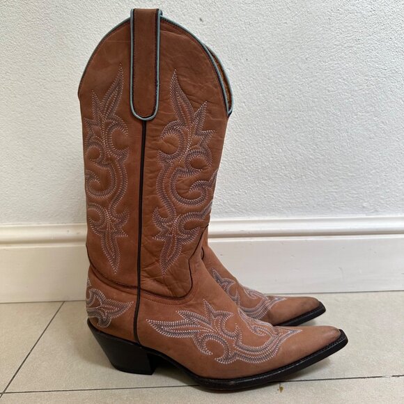Lane boots Shoes - Lane by Anna Harris Brown Rodeo Cowgirl Leather Boots Size 7
